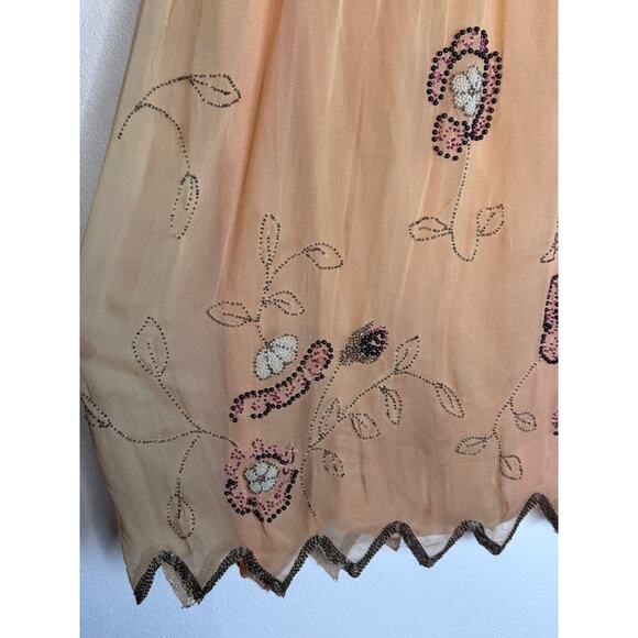 Vintage Dress 1920s Flapper Silk Beaded Sequin Salvage Small - Picture 5 of 7